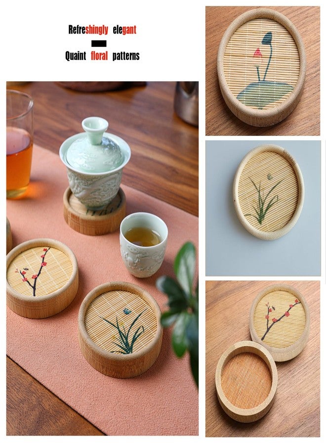 GCFTIFF Bamboo Coasters for Coffee Table Set of 3,Absorbent Coasters,Fit All Cups,Coffee Table Decor for Tabletop Protection Gifts for House Warming New Home & Wedding (BambooColor, 3PCS) - Image 5